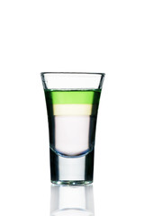 alcoholic cocktail in a glass on a white background