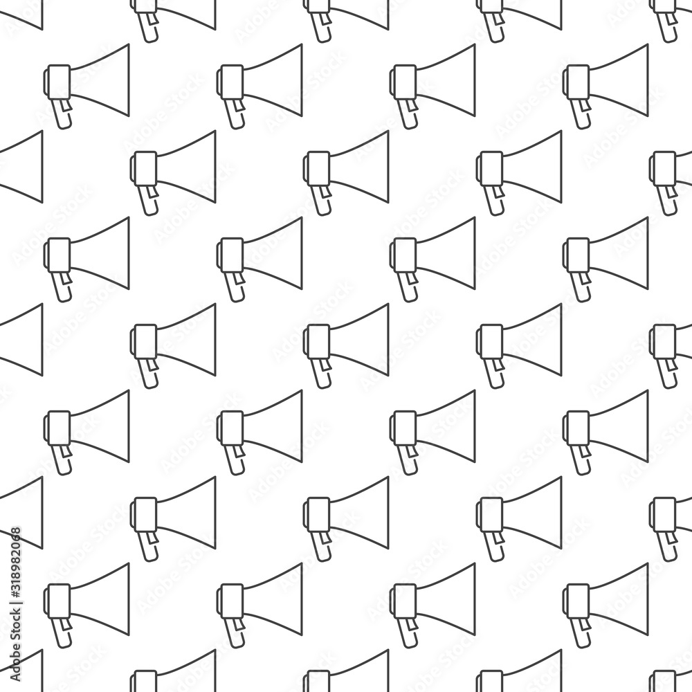 Poster vector megaphone concept seamless pattern or background