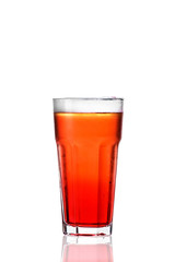glass of beer on a white background