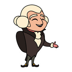 Fototapeta premium president george washington on white background