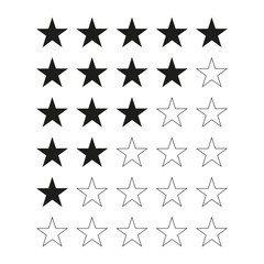 Star rating icon. Simple vector illustration