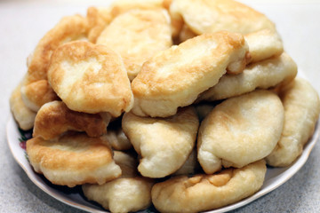 Delicious homemade pies with potatoes
