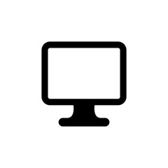 Computer icon. Display screen symbol. Logo design element