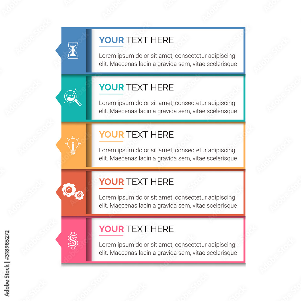 Poster abstract infographics number options template. vector illustration. can be used for workflow layout,