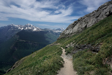 view of mountains and trail
