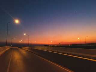 Obraz premium highway at night