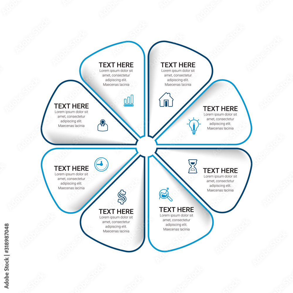 Poster vector infographic thin line design with icons and options or steps. infographics for business conce