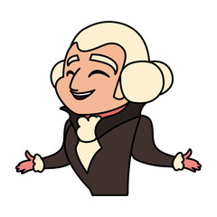 president george washington on white background