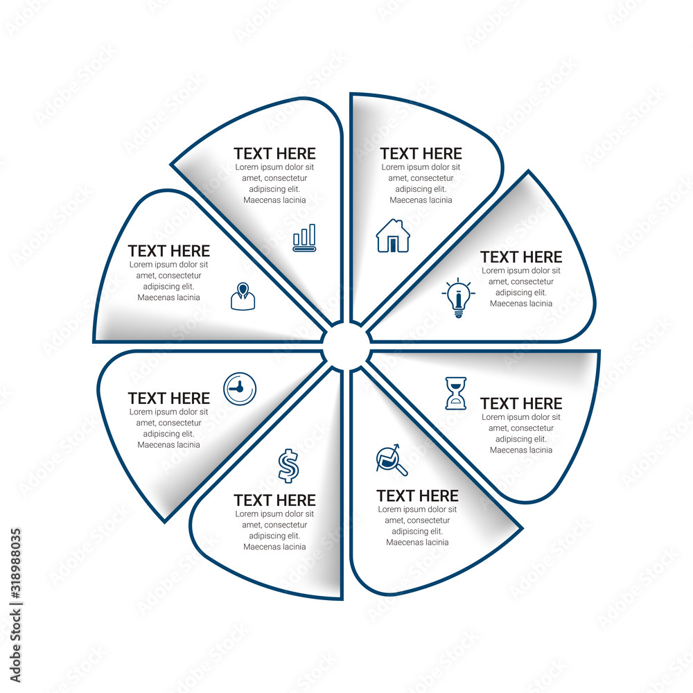 Poster vector infographic thin line design with icons and options or steps. infographics for business conce