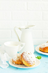 homemade fruit cakes. selective focus.