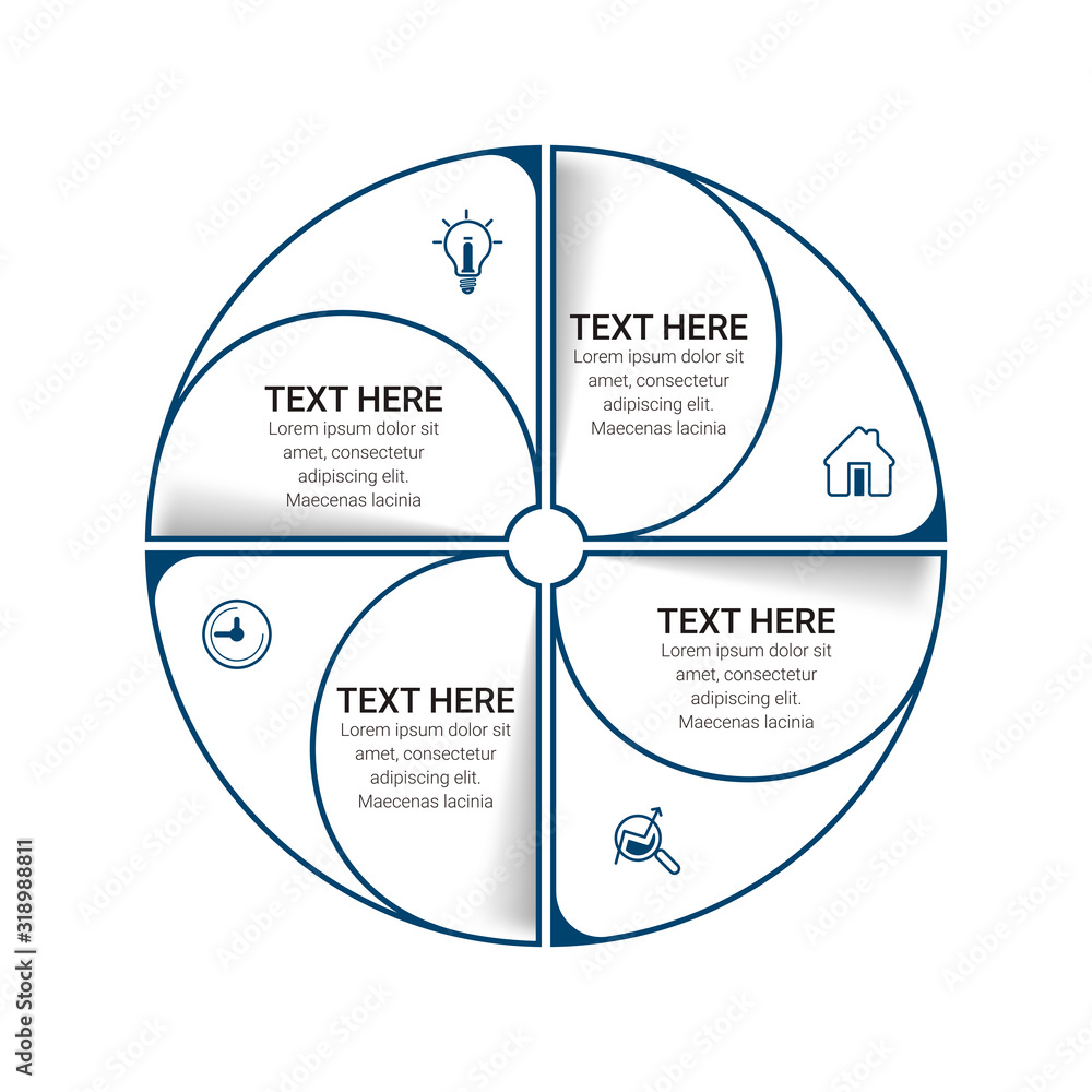 Poster business infographic template. thin line design. business data visualization. process chart. abstrac