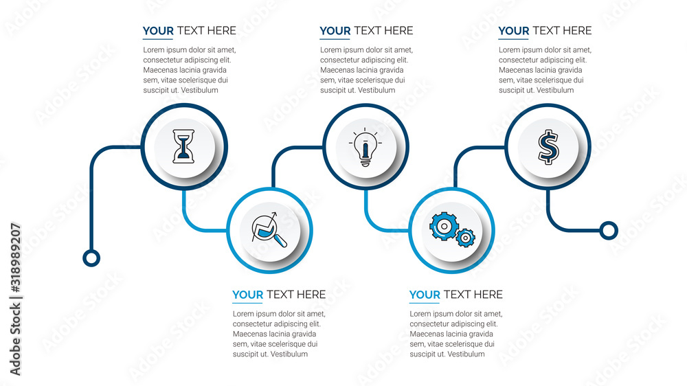 Poster business infographic template. thin line design. business data visualization. process chart. abstrac