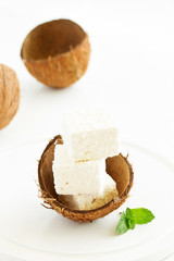 Homemade sweetness, sufa pigeon milk with coconut, mapshmellou.