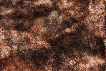 Sheepskin is brown with beige color.