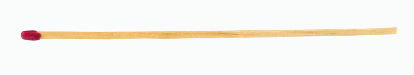 Wooden match close-up isolated on white background