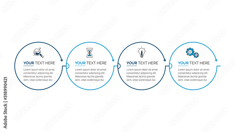 Poster business infographic template. thin line design. business data visualization. process chart. abstrac