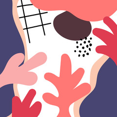 Trendy abstract background or card templates in modern colors, in popular art style