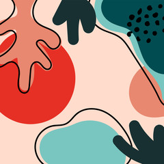 Trendy abstract background or card templates in modern colors, in popular art style