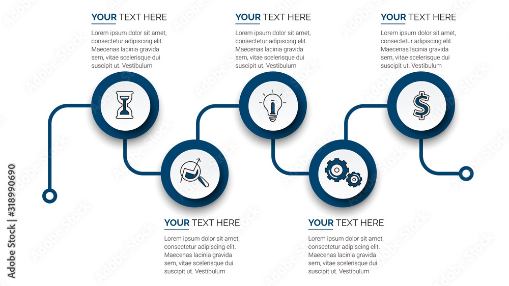Poster abstract infographics number options template. vector illustration. can be used for workflow layout,