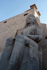 Obraz premium monolithic statues at Luxor temple, Egypt