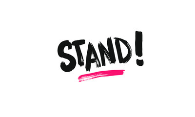 Stand lettering