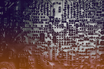 A close-up microchip