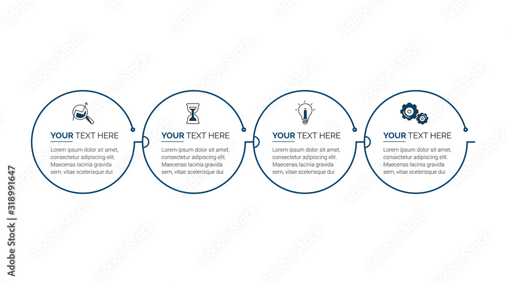 Poster business infographic template. thin line design. business data visualization. process chart. abstrac