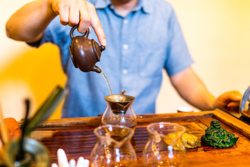 China Hangzhou Stadt und Teeplantage 