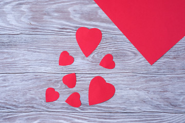 colorfull valentines day paper background with heart
