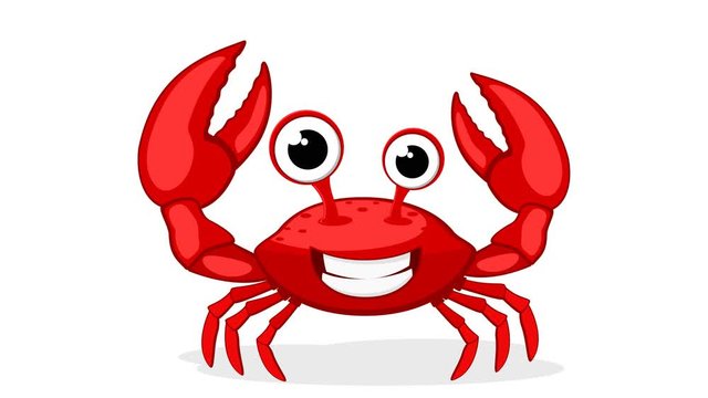 The lobster character is smiling and snapping its claws, a looped animation. Alpha channel