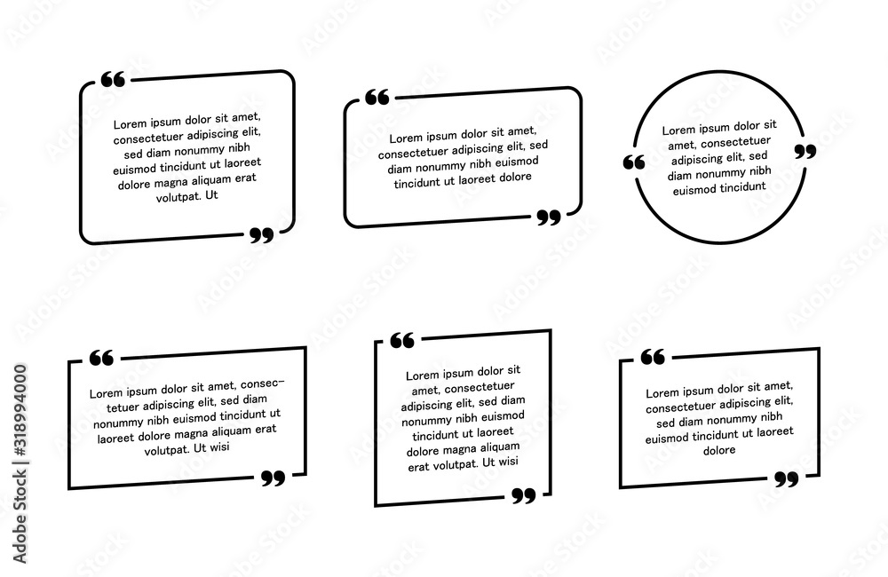 Poster super set different shape geometric texting boxes. quote box speech bubble. modern flat style vector
