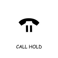 Call Hold flat vector icon