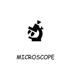 Microscope flat vector icon