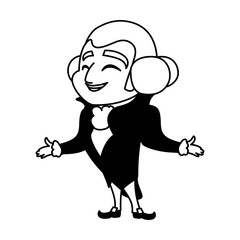 president george washington on white background