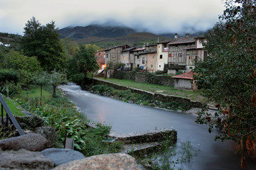 Ambroz River as it passes through the Extremadura town of Hervás