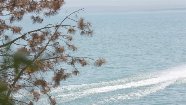 Guy learns how to sail surfing on Lake Sevan (Armenia). Armenia 10 August 2019. 