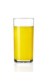 fruit juice on a white background