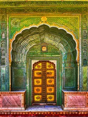 Fotobehang Beautiful Gate Jaipur Palace © Victoria
