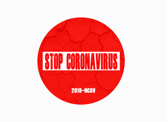 Stop coronavirus text with stop sign conceptual illustration.