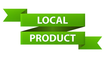 Fototapeta premium Local Product tag ribbon banner isolated on background