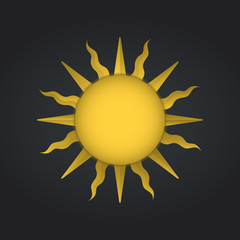 Vector occult sun in astronomy style, mythology element.