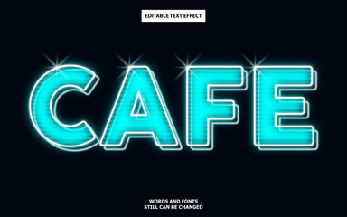 Cafe editable text style effect
