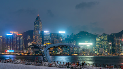 Avenue of the Stars Located Along The Victoria Harbour Waterfront In Tsim Sha Tsui, Hong Kong 