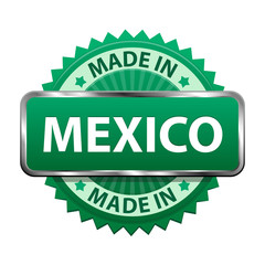 Made in Mexico label icon isolated on white background. Vector illustration