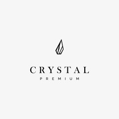 crystal diamond logo design icon