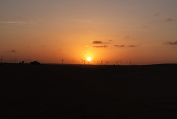 Fototapeta na wymiar Sunset over the dunes
