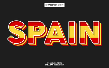 Spain flag editable text effect