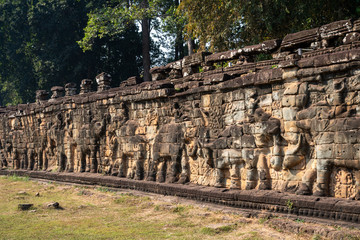 Fototapeta premium Terrasse der Elefanten in Kambodscha