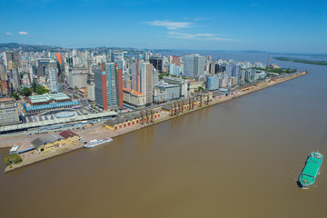 Obraz premium aerial view of the city / CAIS MAUÁ Porto Alegre RIO GRANDE DO SUL