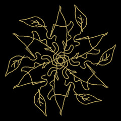 Wzór kwiatowy na czarnym tle 